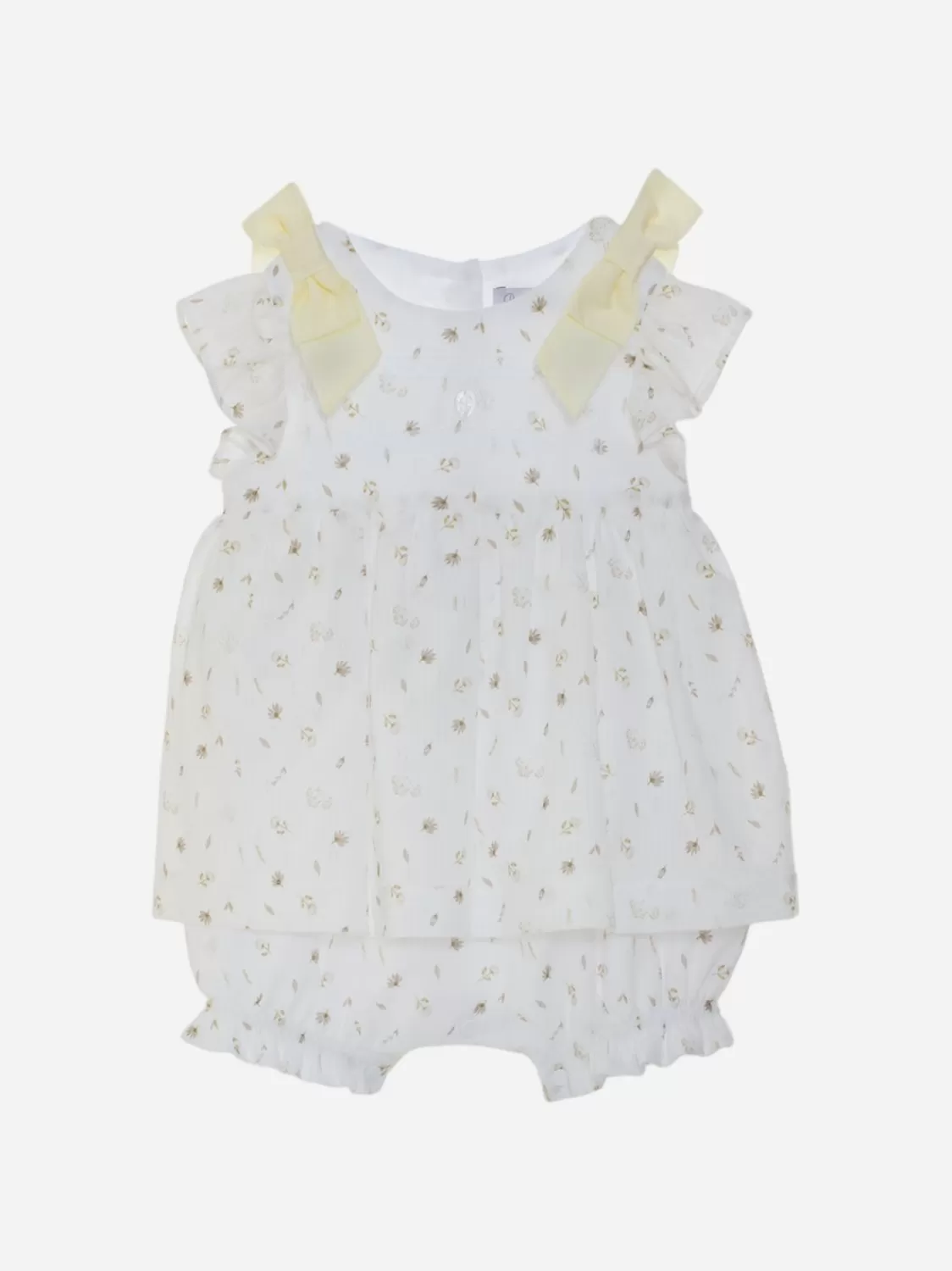 Baby Patachou Witte Romper Met Exclusieve Print
