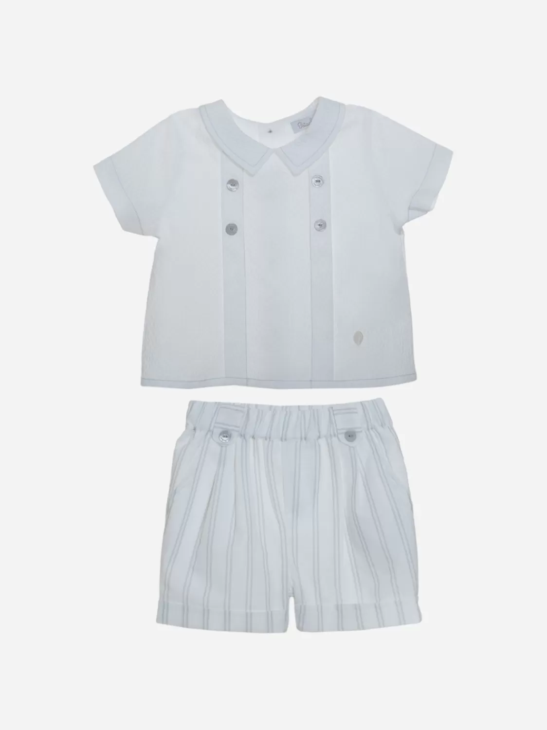 Baby Patachou Witte Strepen Babyjongen Set